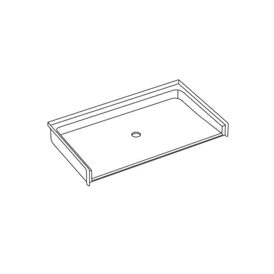 XSB 6232BF COL - 60 x 30 Code Compliant AcrylX™ Roll in Shower Base 이미지