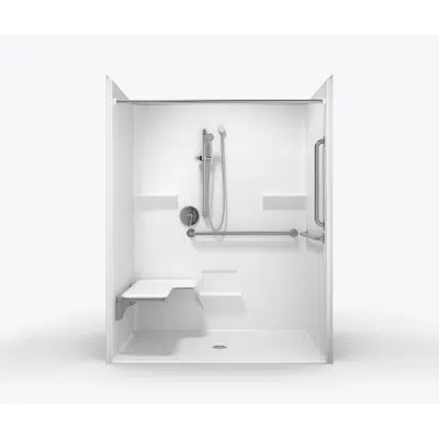 Image for SST6336BF COL WW - Non-Code Accessible Roll-in Shower with Wing Wall