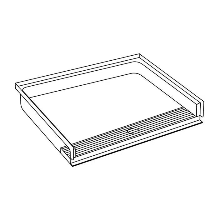 XSB 3838TR .75 - 36 x 36 AcrylX™ Transfer Shower Base with Integral Trench Drain