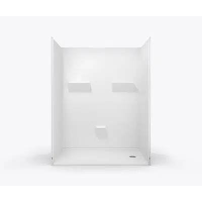 Image for Comfort Designs XST6033BF 5P L/R - Multi-Piece, Tile-Pattern AcrylX™ Barrier-Free Shower