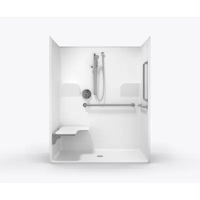 画像 XSS6233BF - 60 x 32 Code Compliant AcrylX™ One Piece Roll in Shower
