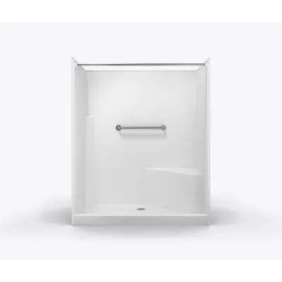 SSS6096SH MS - Accessible Solid-Surface Shower with Integral Seat图像