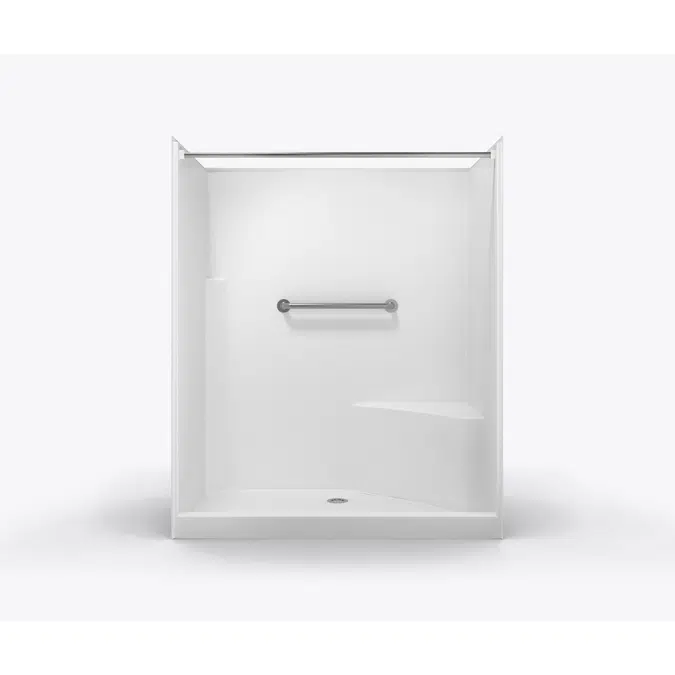 SSS6096SH MS - Accessible Solid-Surface Shower with Integral Seat