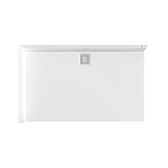 Comfort Designs XAB 6036 BF SQ 2 F Acrylic Alcove Assisted Bathing Shower Base with Rear Square Drain White ADA