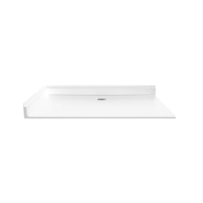 Comfort Designs XAB 6036 BF SQ 2 F Acrylic Alcove Assisted Bathing Shower Base with Rear Square Drain White ADA