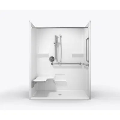 Image for XST6336BF COL - 60 x 36 Code Compliant AcrylX™ Roll in Shower with Change of Level Threshold