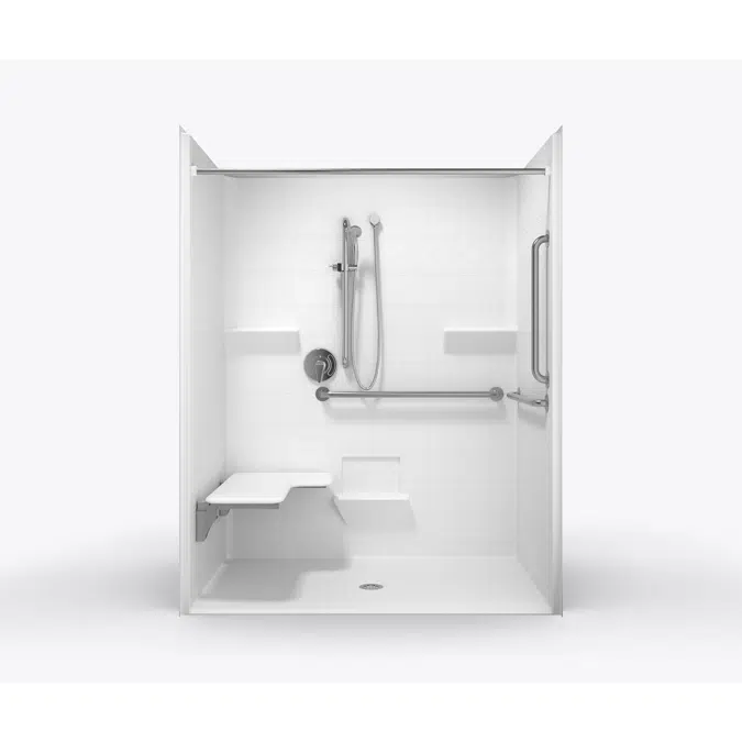 XST6336BF COL - 60 x 36 Code Compliant AcrylX™ Roll in Shower with Change of Level Threshold