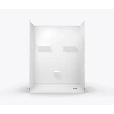XST6030BF 5P L/R - Multi-Piece, Tile-Pattern AcrylX™ Barrier-Free Shower图像