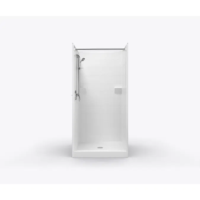 SST3838SH ANSI B - 36 x 36 Code Compliant Solid Surface Transfer Shower with Four Inch Threshold