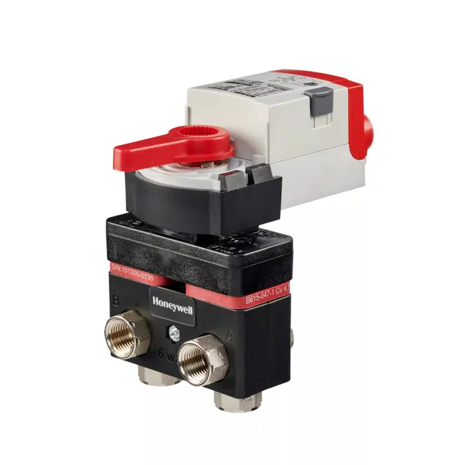 VB6 Series 6-Way Control Ball Valve and Actuator