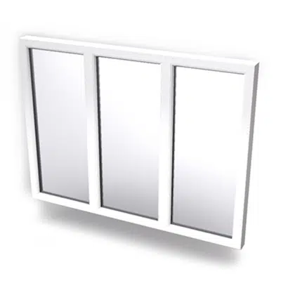 Зображення для Inward opening window 2+1 glass 3-light with mullions All three fixed leafs