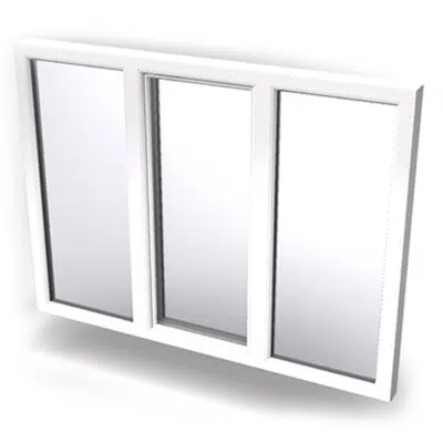 Image for Inward opening window 2+1 glass 3-light with mullions Middle open