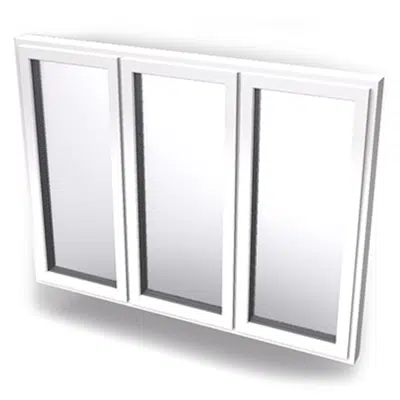 Зображення для Inward opening window 2+1 glass 3-light with mullions All three leaves open