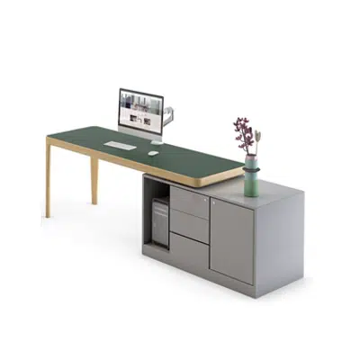 Obrázek pro I-Land – Directional desk with storage unit