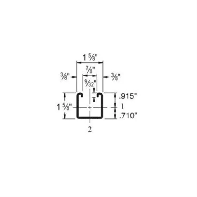 Unistrut P1000 12 Gauge Steel Strut Channel