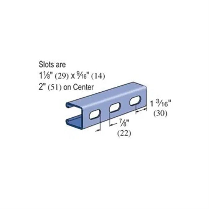 Unistrut P1000T 12 Gauge Metal Strut Channel