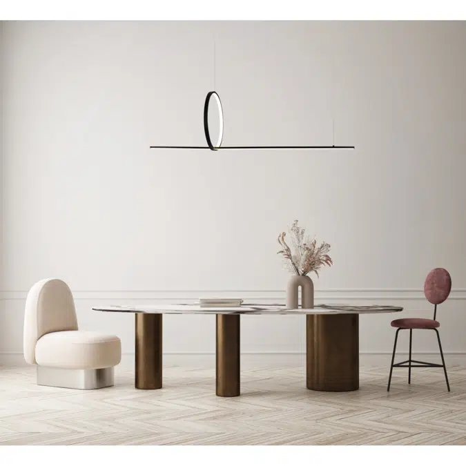 PELLE 3-STEP DIMM BK hanging lamp