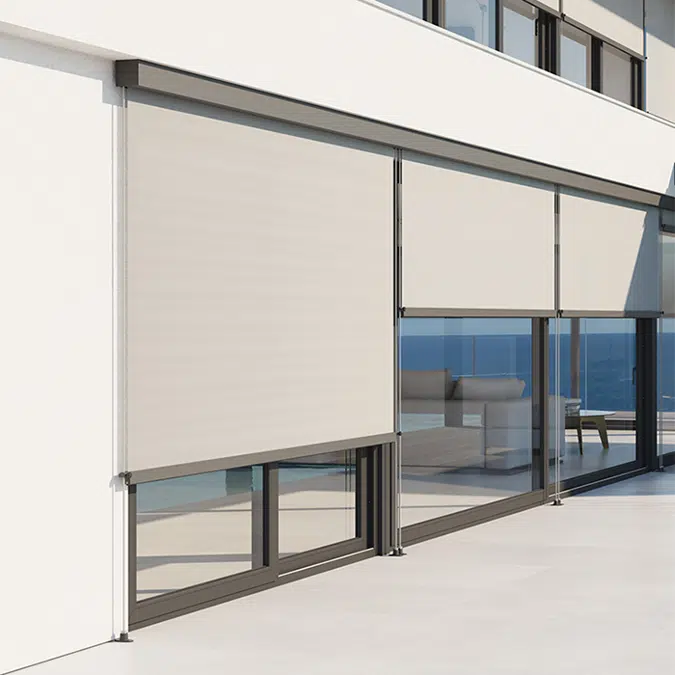 KLAIS 110 VC vertical awning / blind with box with visible guidance
