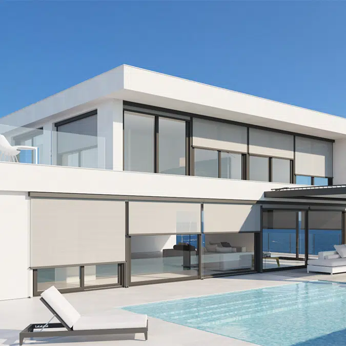 KLAIS 110 VC vertical awning / blind with box with visible guidance