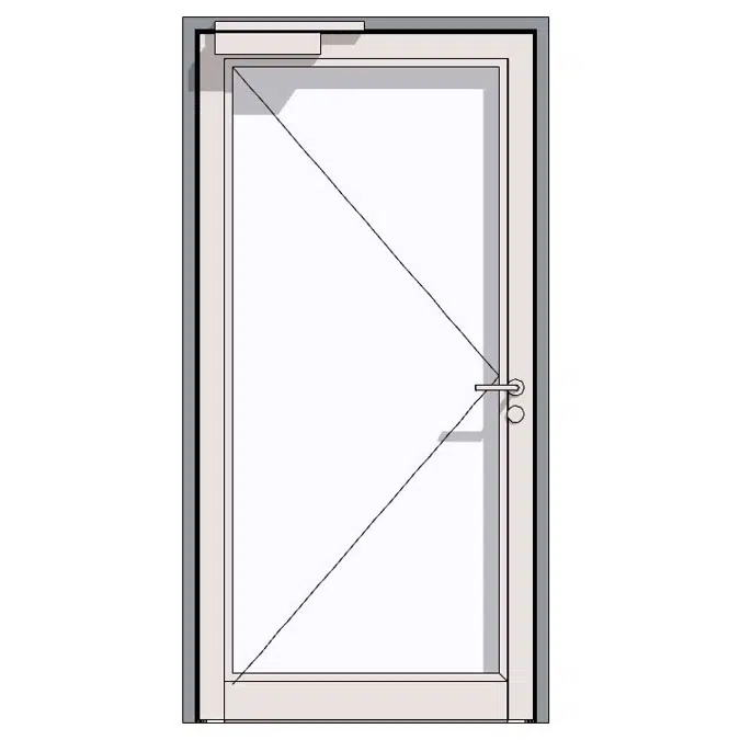 HE 911, aluminium fire-rated hollow profiled section door