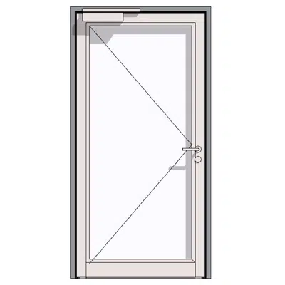 Image pour HE 911, aluminium fire-rated hollow profiled section door