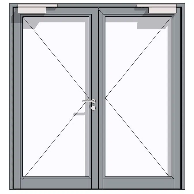 HE 621, aluminium fire-rated hollow profiled section door