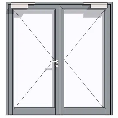Image for HE 621, aluminium fire-rated hollow profiled section door