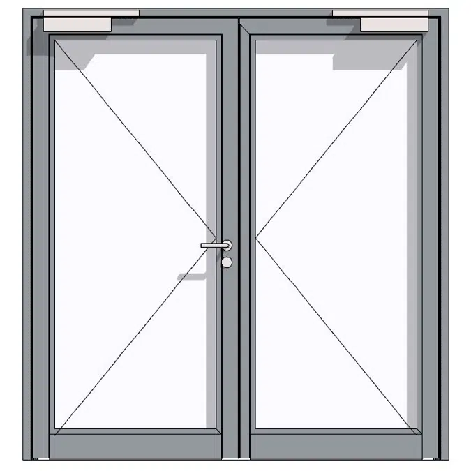 HE 621, aluminium fire-rated hollow profiled section door RUS