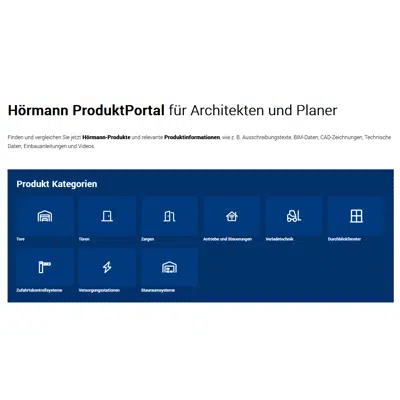 изображение для Hörmann ProductPortal for Architects and Planners