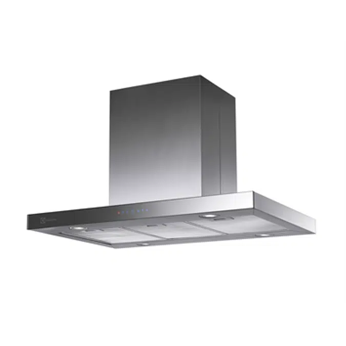 Blue touch range hood