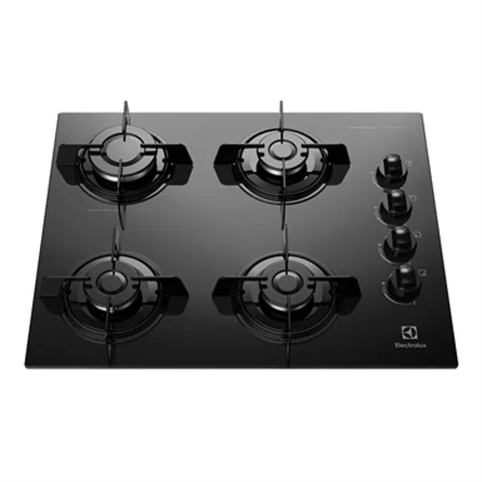 Gas hob with 4 burners