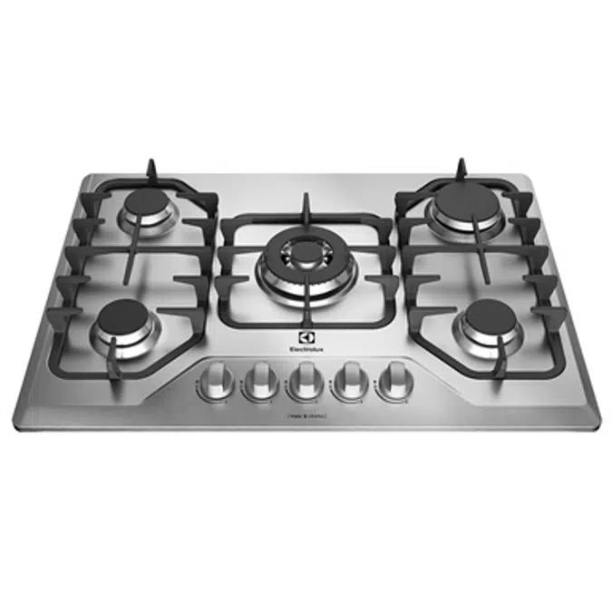 Gas hob with 5 burners