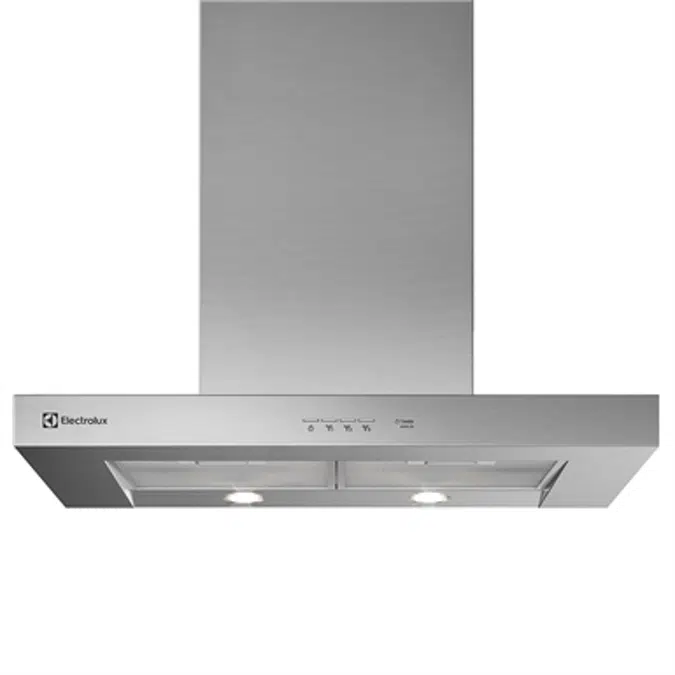 Silver range hood