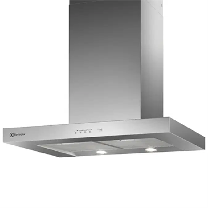 Silver range hood