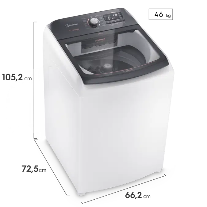 Washer 17kg Premium Care With Stainless Steel Basket, Jet & Clean And Time Control