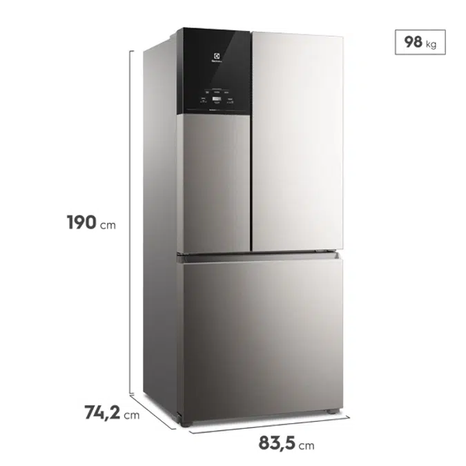 Electrolux Multidoor Efficient Refrigerator with AutoSense 587 L Inox Look (IM8S)