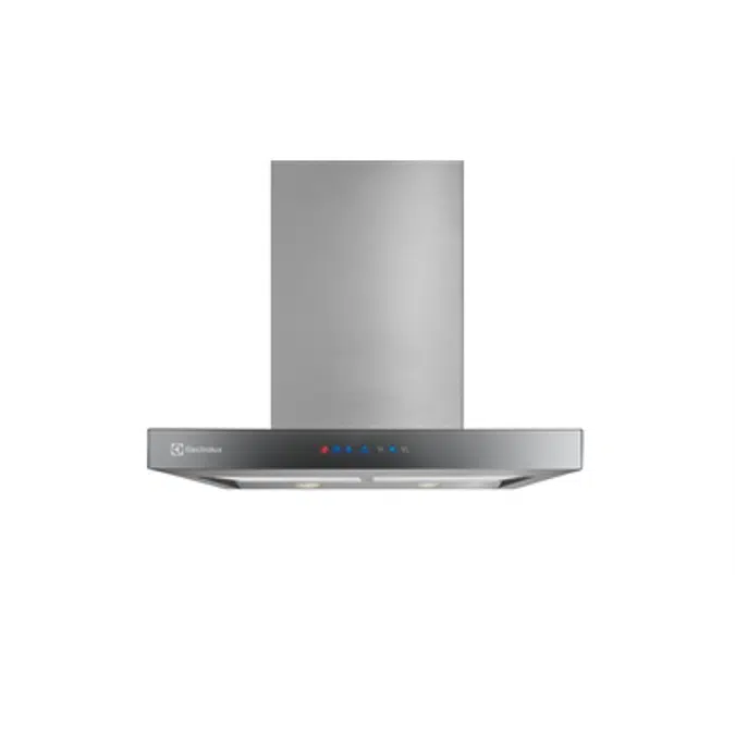 Blue touch range hood