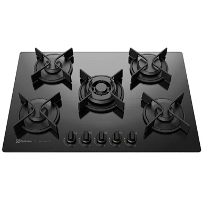 Pro series gas hob with 5 burners