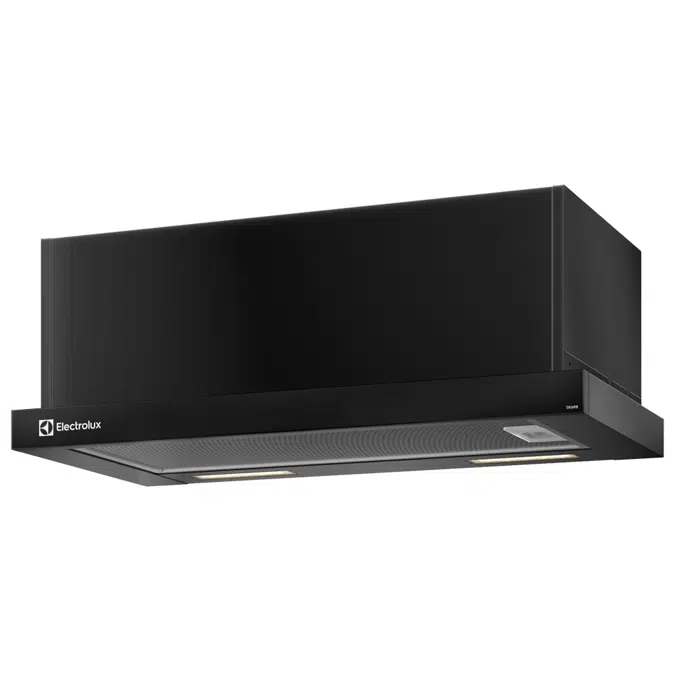 Depurador de Ar Electrolux 60cm Retrátil Preto Efficient com Luz de LED (DE6RB)