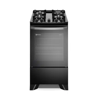 imagem para Electrolux Black Efficient 4-burner Stove with Glass Table, PerfectCook and VaporBake (FE4GP)