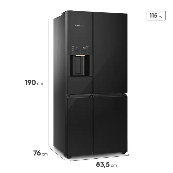 Electrolux Multidoor Refrigerator with FlexiSpace Pro Series 541L (IQ8IB)