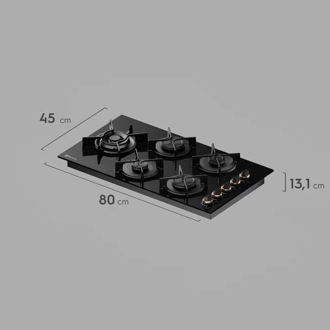 Cooktop 5 Bocas Electrolux a Gás Pro Series Mesa de Vidro, Chama Precisa e Multi Chama (KE5PS)