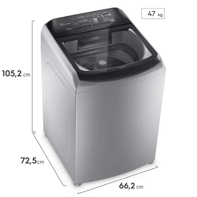 Washer 17kg Perfect Care 17kg Silver  With Hot Water, Steam And Touch Panel
