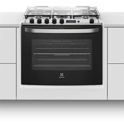 Image for Buit-in stove with 5 burners, grill and digital timer
