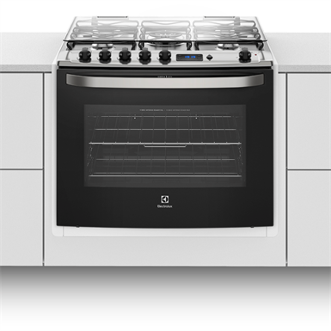 Buit-in stove with 5 burners, grill and digital timer