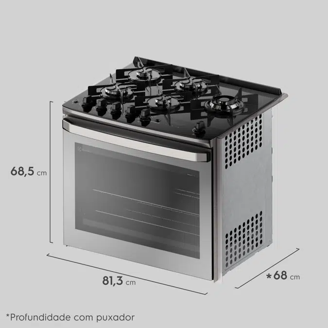 Electrolux Experience 5-burner Built-In Cooker Gray with Glass Table, PerfectCook360 and VaporBake (FE5EC)