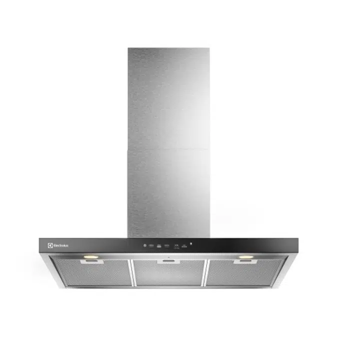 Electrolux 90cm Inox Experience Wall Hood with Artificial Intelligence and High Suction Power (CE9TF) 