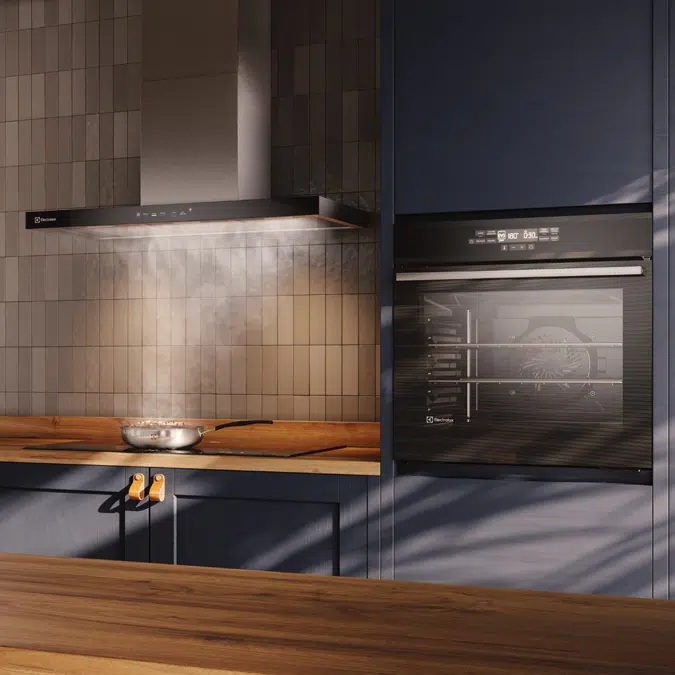 Electrolux 90cm Inox Experience Wall Hood with Artificial Intelligence and High Suction Power (CE9TF) 