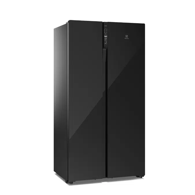 Geladeira Electrolux Frost Free Inverter 531L Efficient com AutoSense Side by Side Vidro Preto (ES5GB)