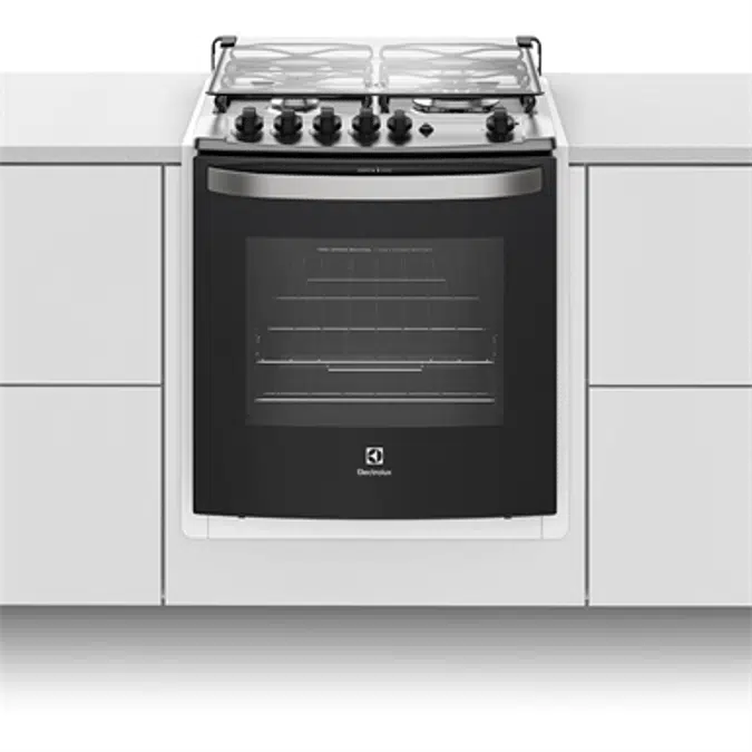 Built-in stove with electric grill and mechanical timer